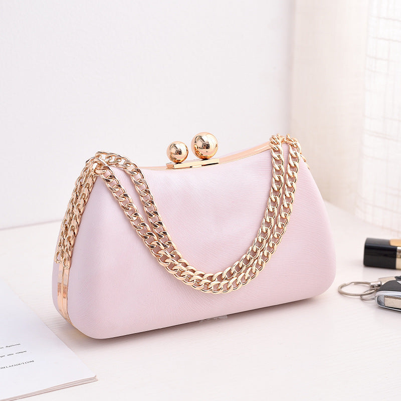 Elegant Chain Crossbody Shoulder Bag for Evening & Party - Chic PU Clutch