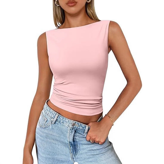 Chic Slim Fit Sleeveless Pullover Top for Women Everyday Wear