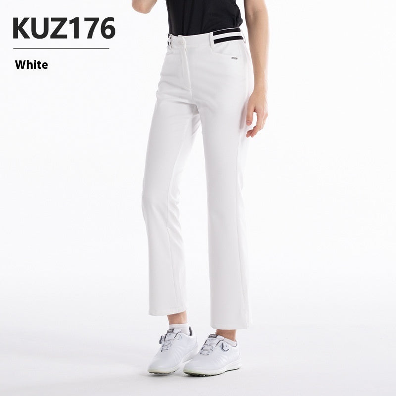 Women's Elastic Waist Slightly Flared Golf & Sports Trousers