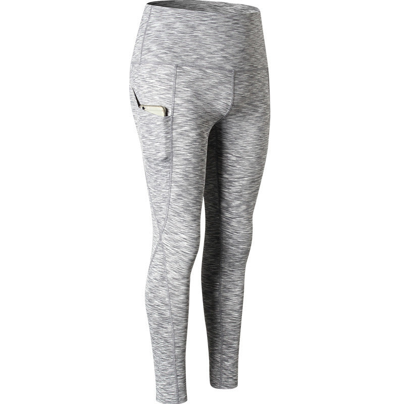 High Waist Running Leggings with Side Pockets for Enhanced Performance