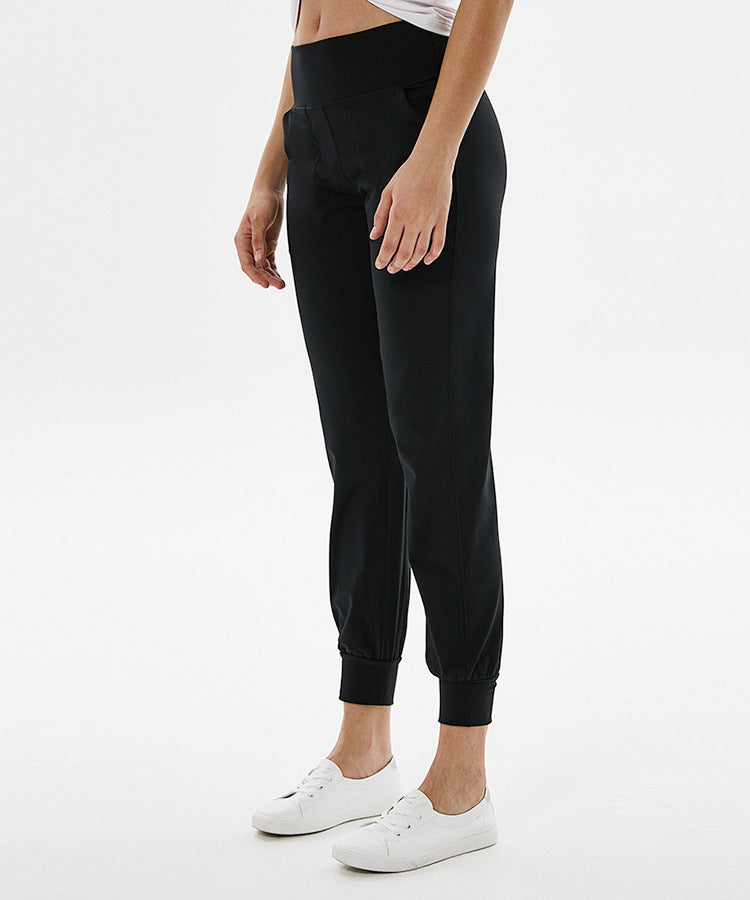 Comfortable High Waist Loose Pocket Yoga Cropped Pants