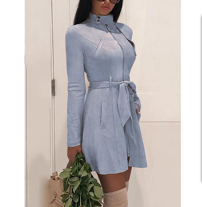 Savannah Suede Belted Trench Coat