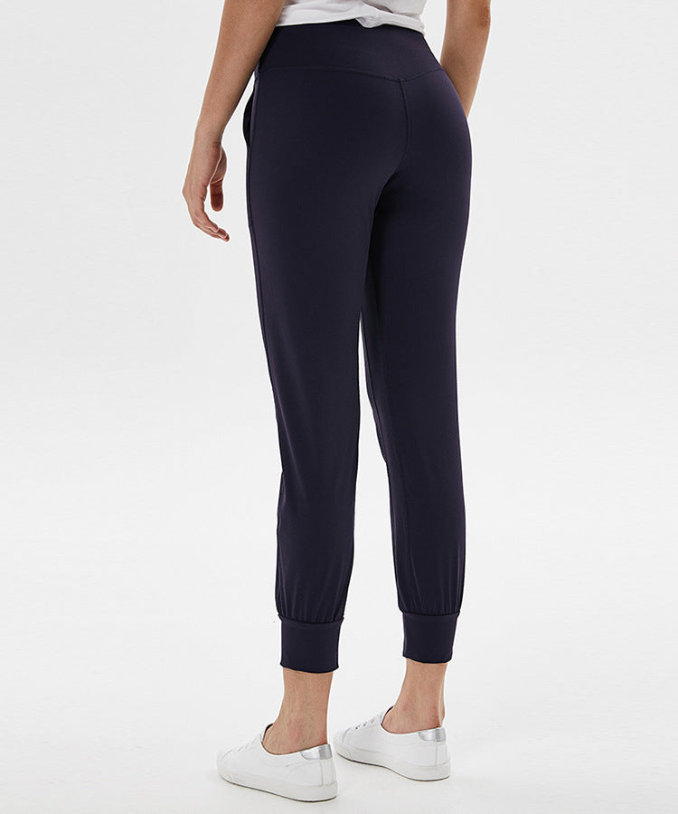 Comfortable High Waist Loose Pocket Yoga Cropped Pants
