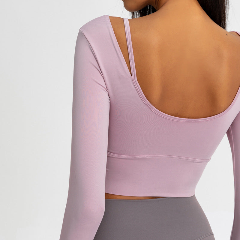 Performance Long Sleeve Active Crop Top for Yoga and Fitness Workouts