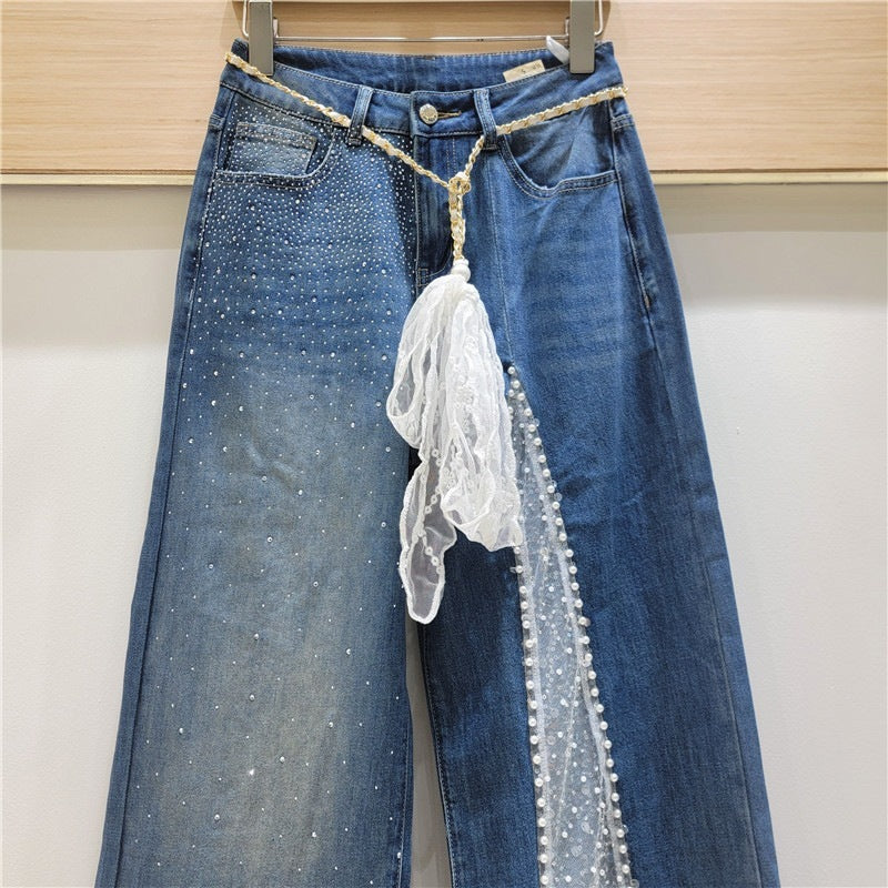 Serena Embellished Wide-Leg Jeans