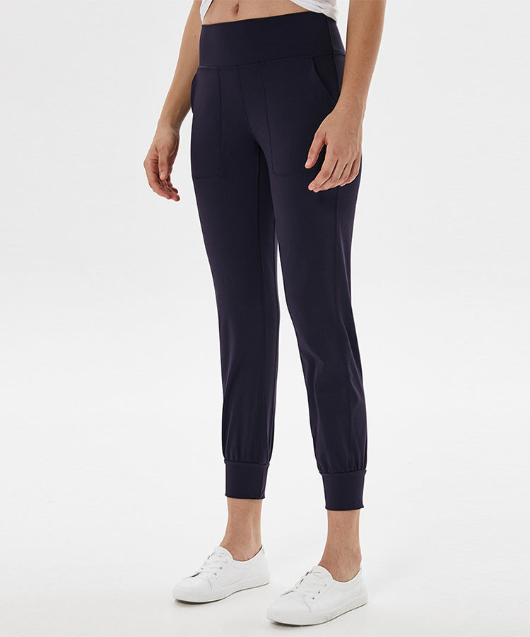 Comfortable High Waist Loose Pocket Yoga Cropped Pants