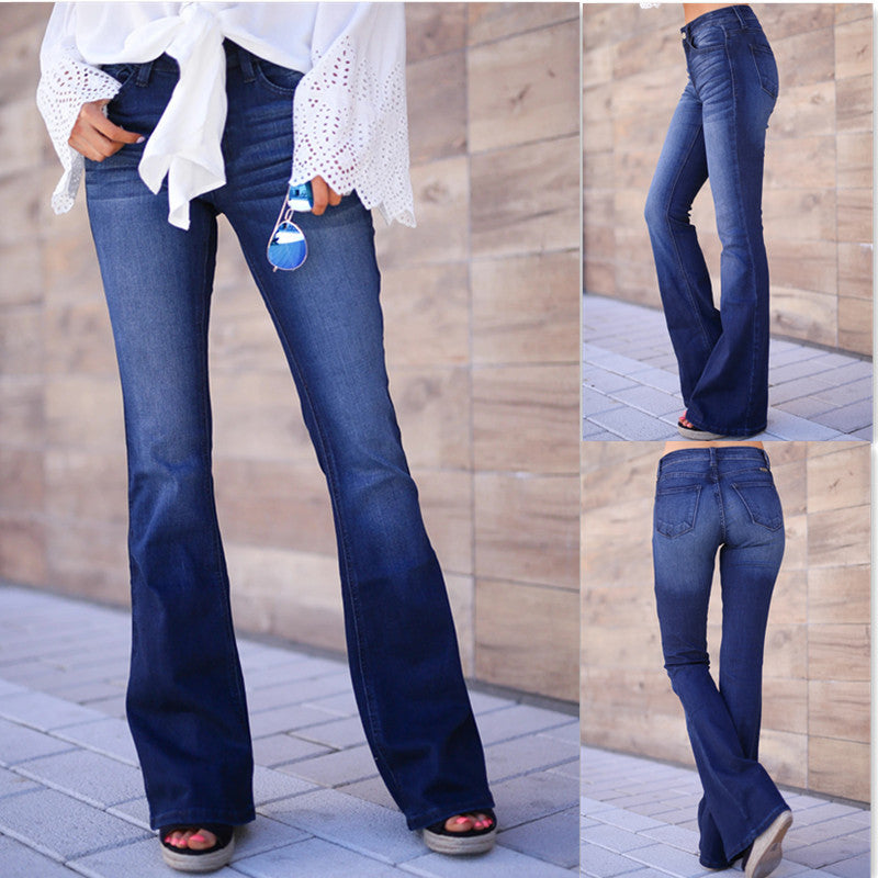 Women's Mid-Rise Bootcut Jeans - Classic Flare