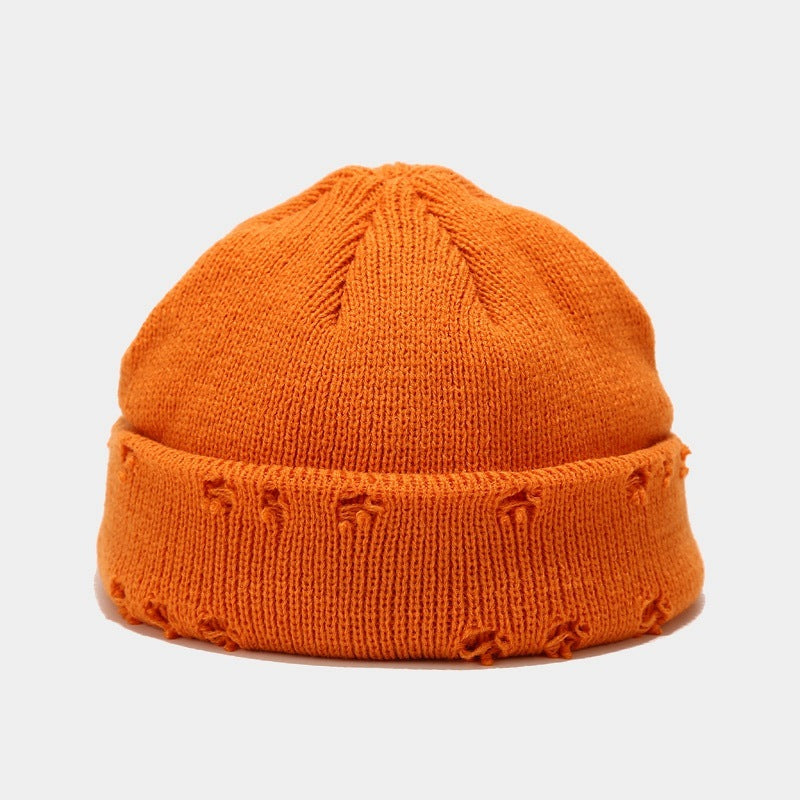 Distressed Knit Beanie - Trendy Comfort Hat