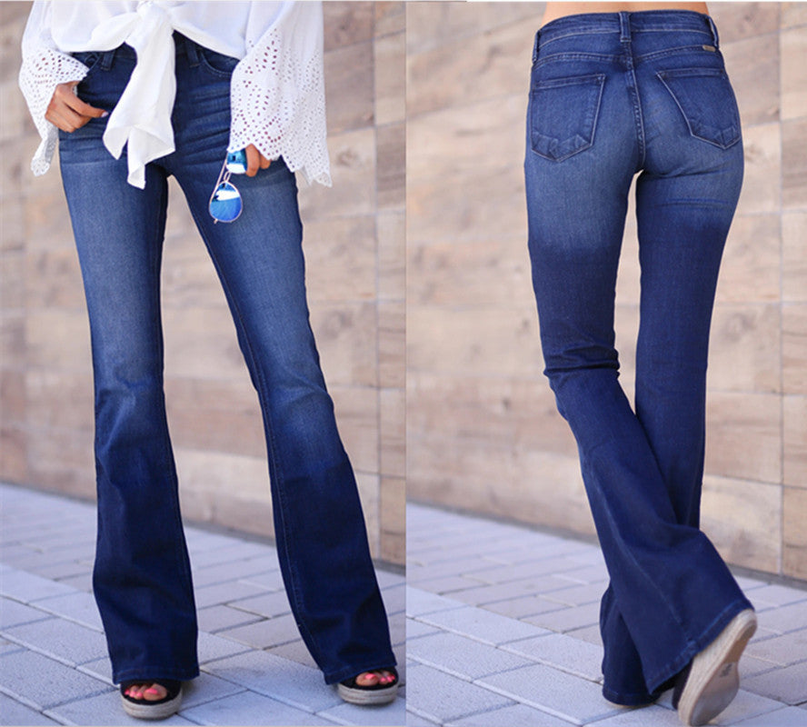 Women's Mid-Rise Bootcut Jeans - Classic Flare