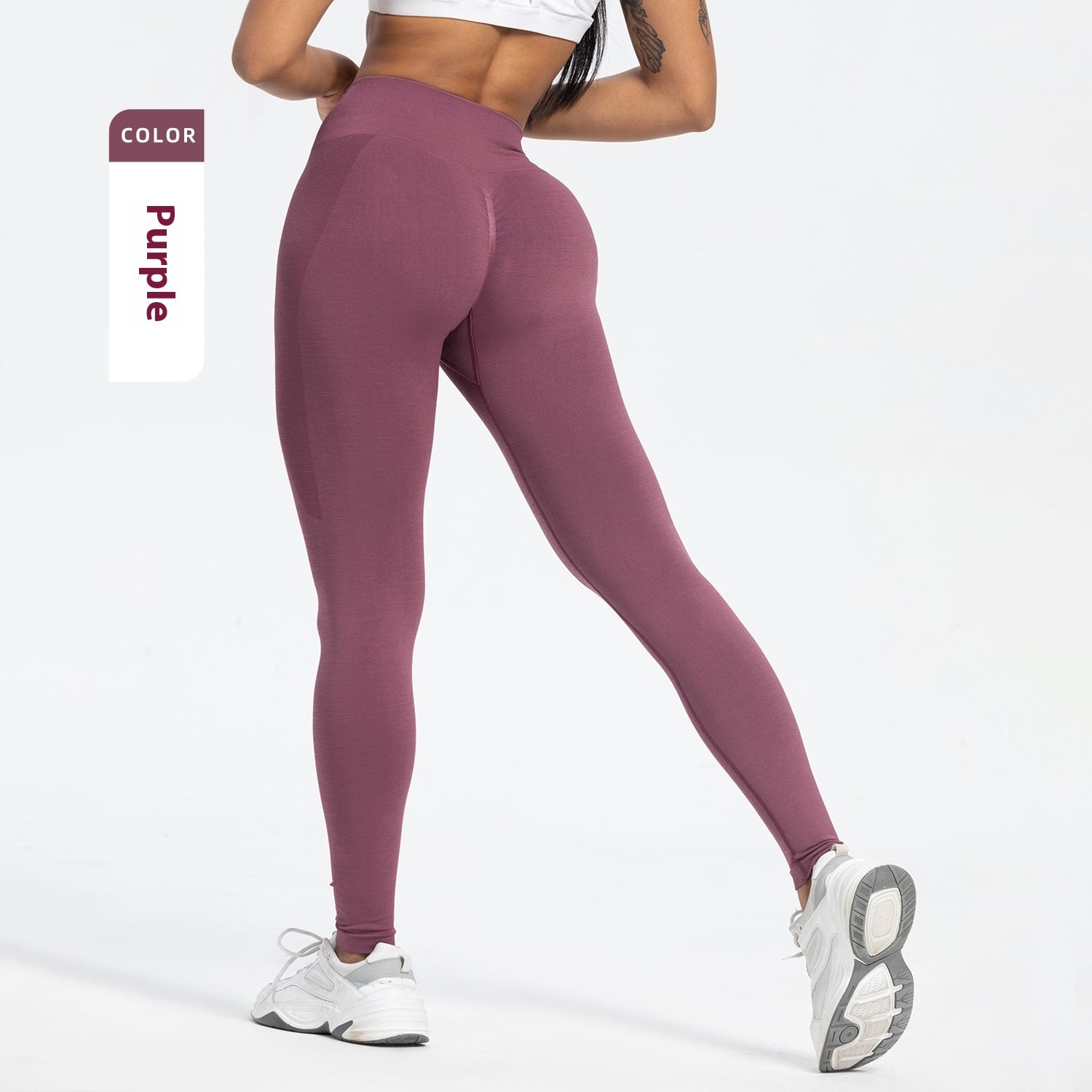 Seamless High-Waist Yoga Pants for Women - Moisture-Wicking Fit