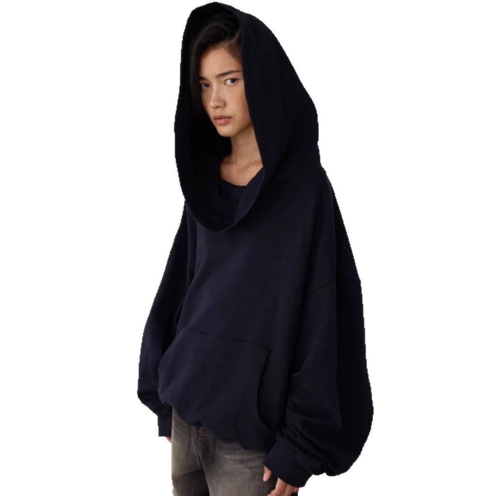 Cozy Fleece Lined Hooded Sweatshirt with Off Shoulder Style for Casual Comfort
