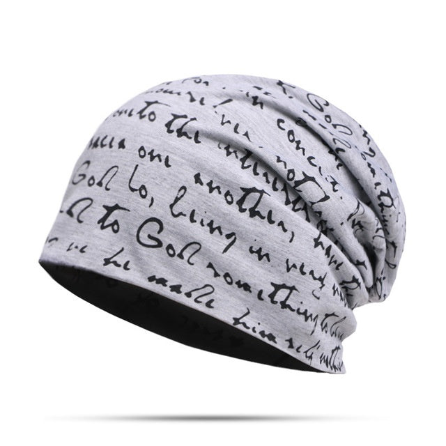 Printed Slouchy Beanie Hat - Trendy Unisex Style