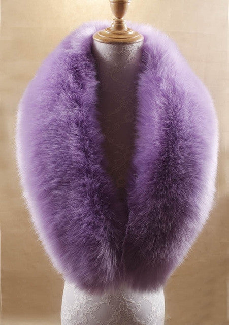 Elegant Faux Fur Collar Shawl - Warm & Stylish