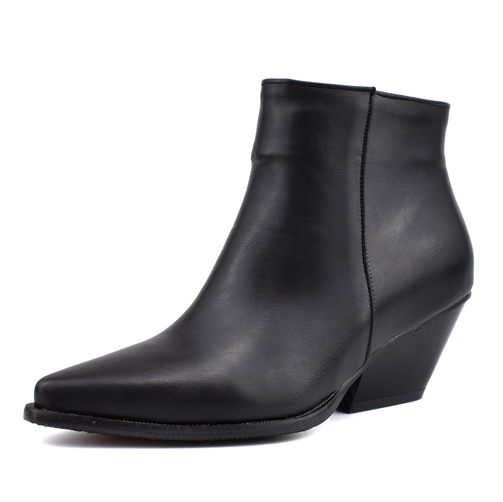 Serpent Chic Faux Leather Ankle Boots