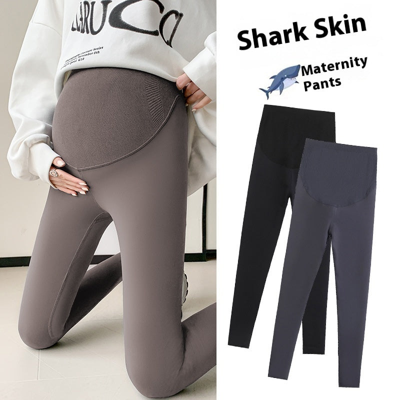 Seamless Honeycomb Maternity Leggings with Belly Support