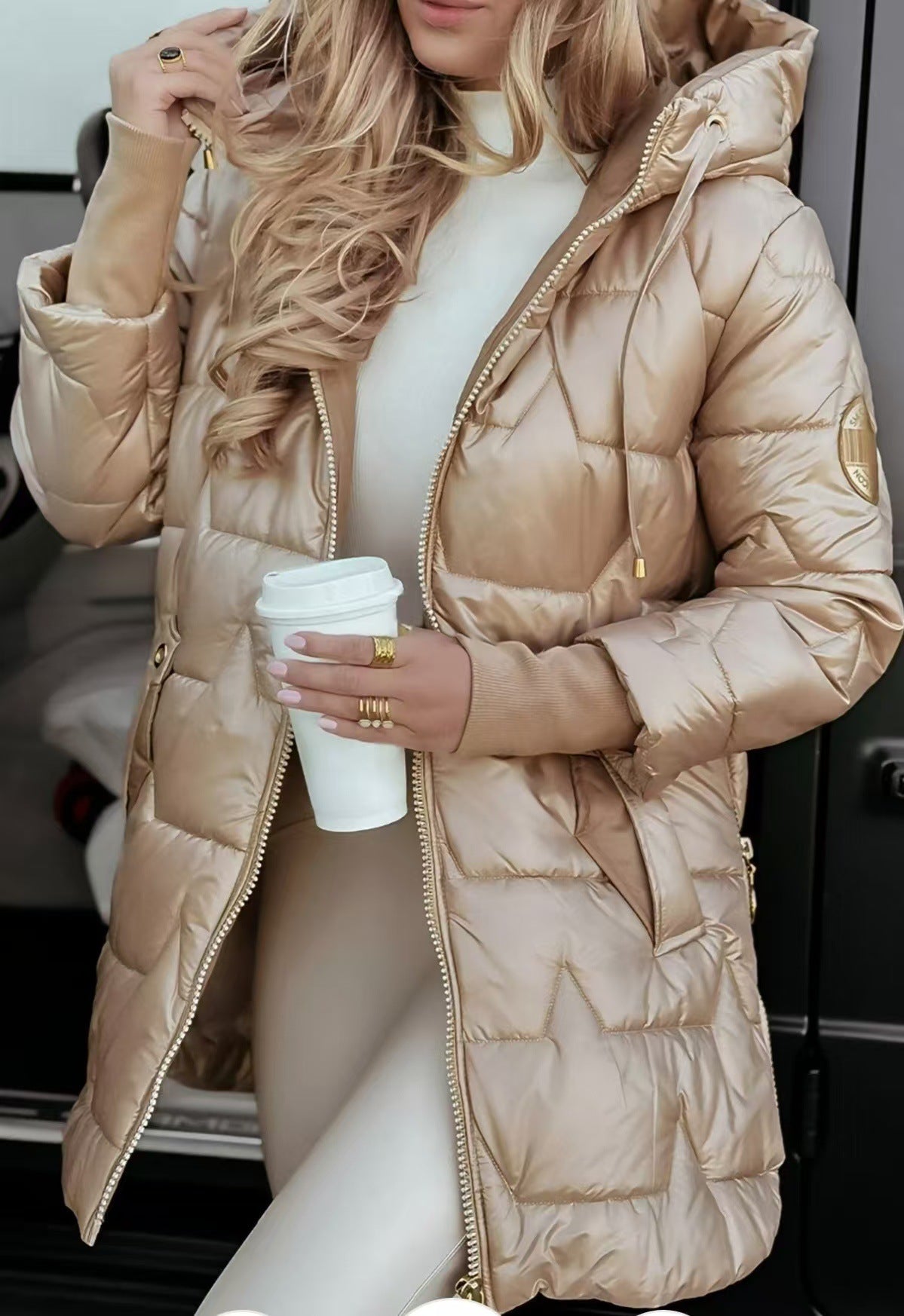 Chic Winter Hooded Puffer Jacket for Cozy Everyday Style
