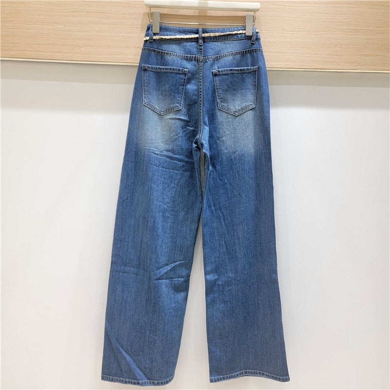 Serena Embellished Wide-Leg Jeans