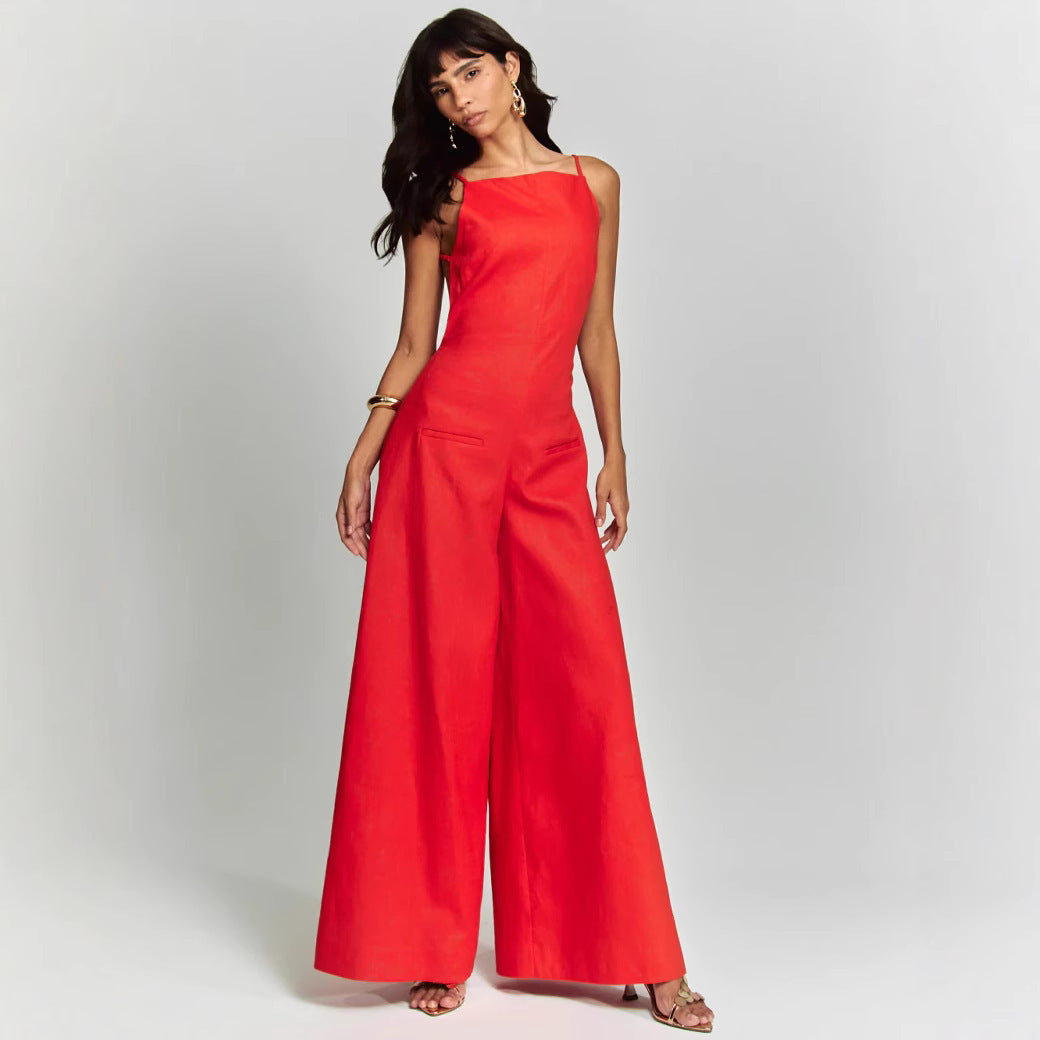 Chic Sleeveless Wide Leg Jumpsuit - Perfect for Spring & Summer
