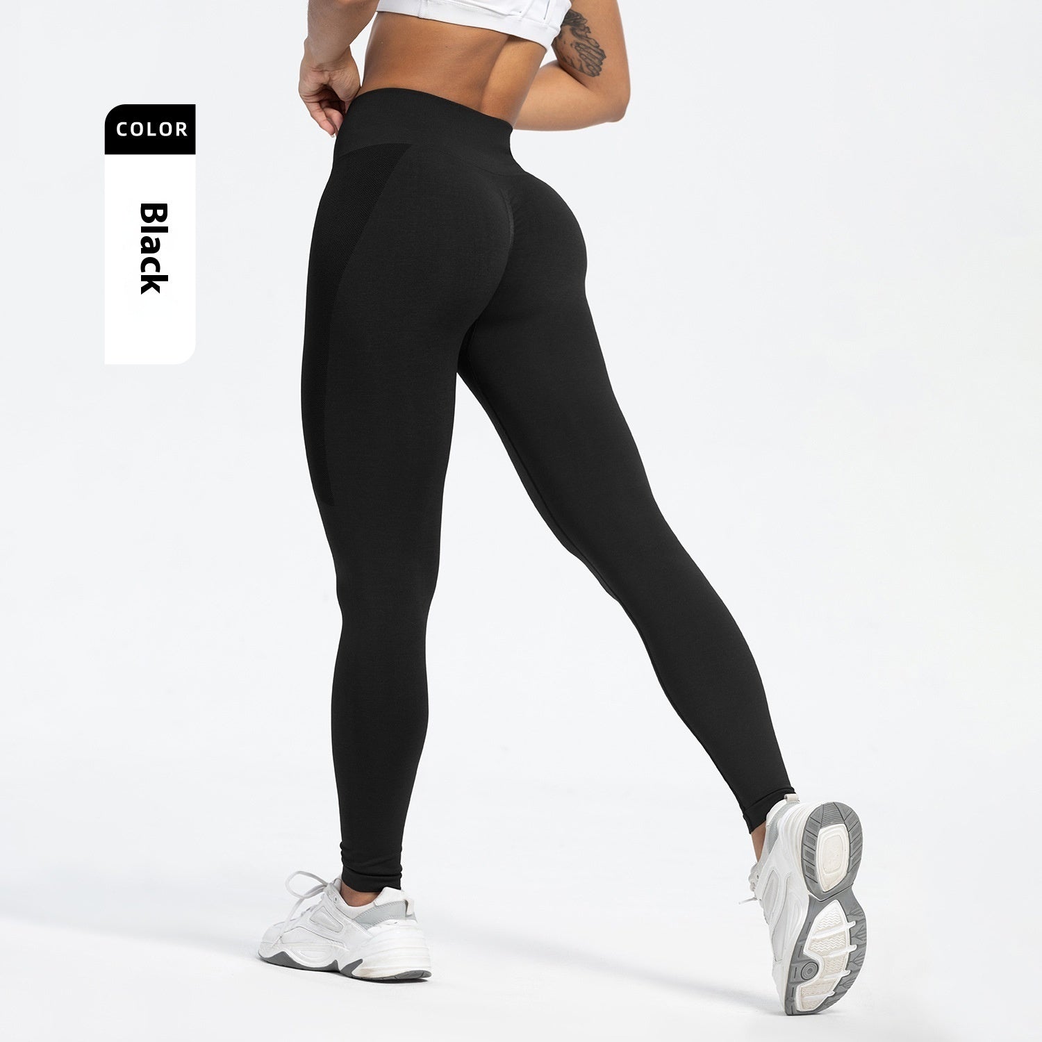 Seamless High-Waist Yoga Pants for Women - Moisture-Wicking Fit