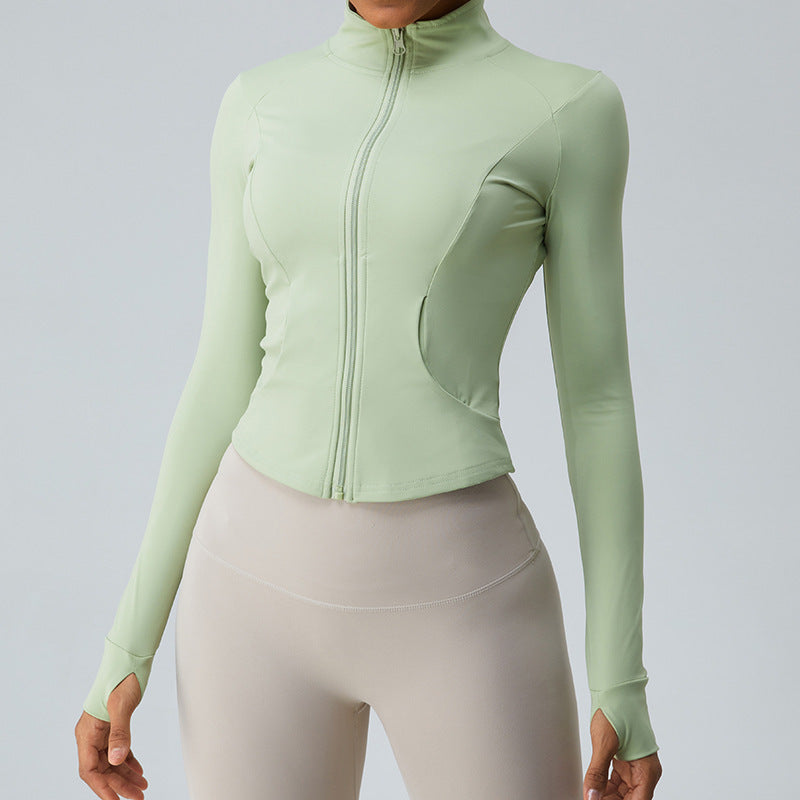 Women's Slim Fit Quick-Dry Activewear Jacket - Long Sleeve Workout Top