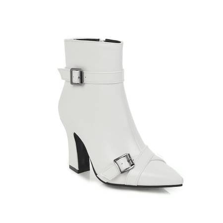 Elegant Pointed Toe High Heel Ankle Boots