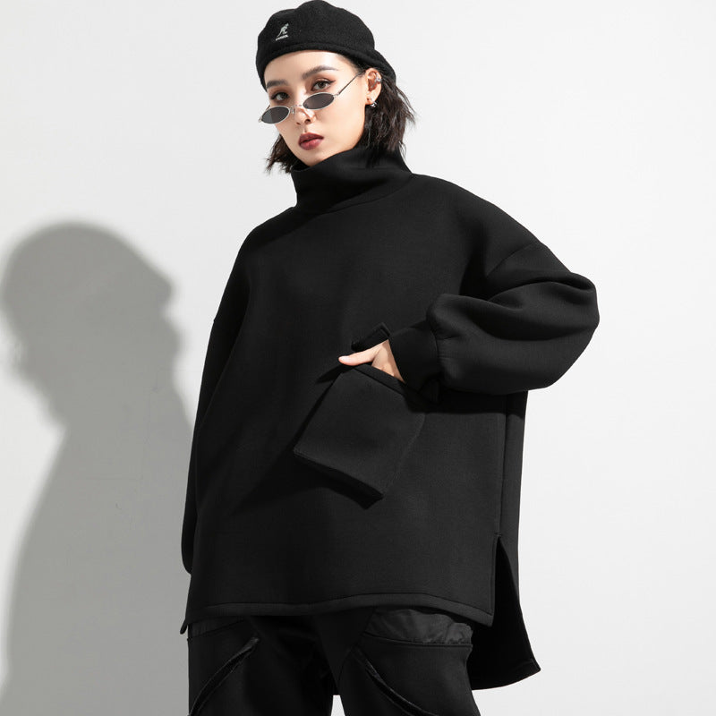 Neo Structured Turtleneck Sweatshirt