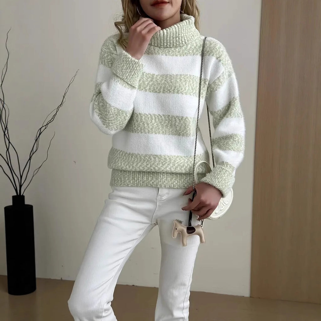 Aspen Striped Turtleneck Sweater