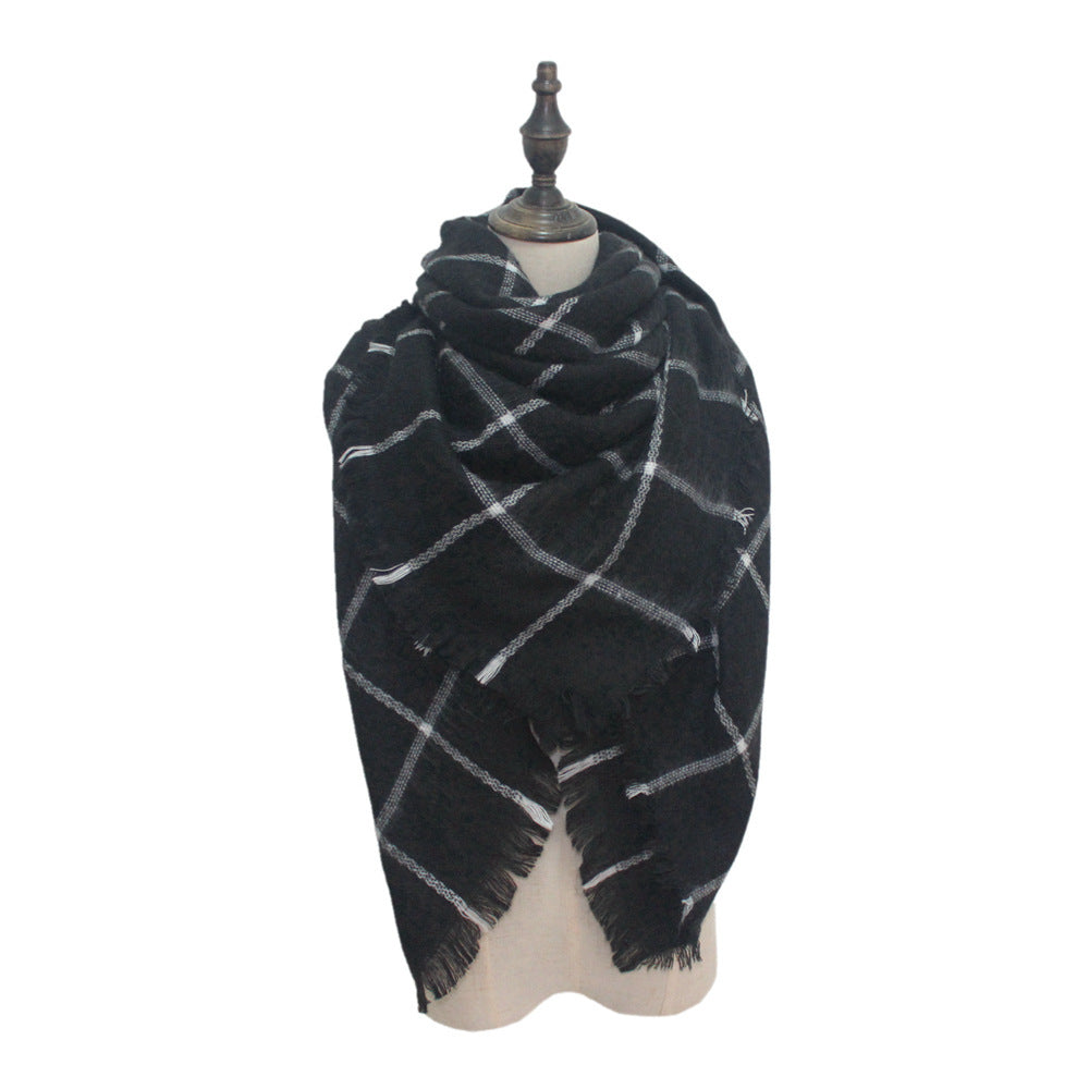 Cozy Plaid Scarf - Warm Winter Wrap for Women