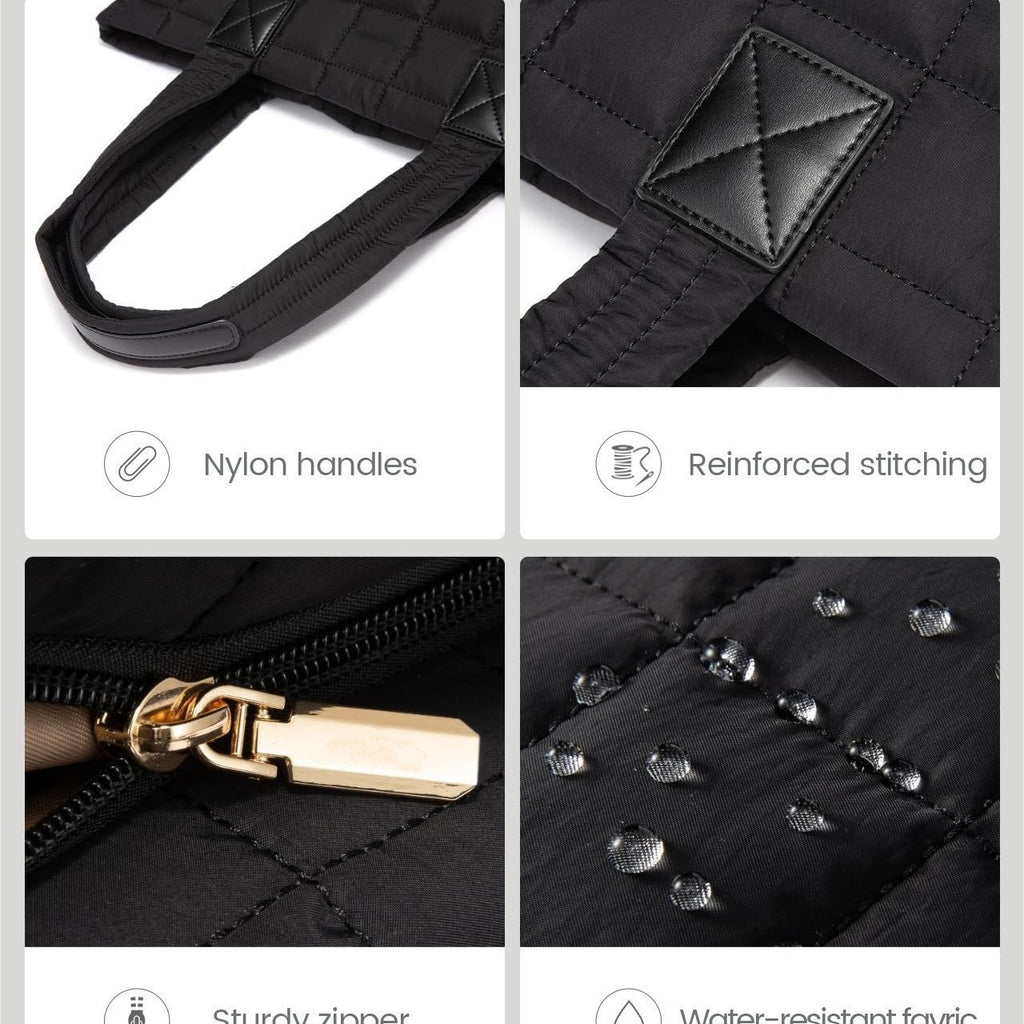 Chic Quilted Padded Tote Bag - Large Capacity Shoulder & Everyday Carryall