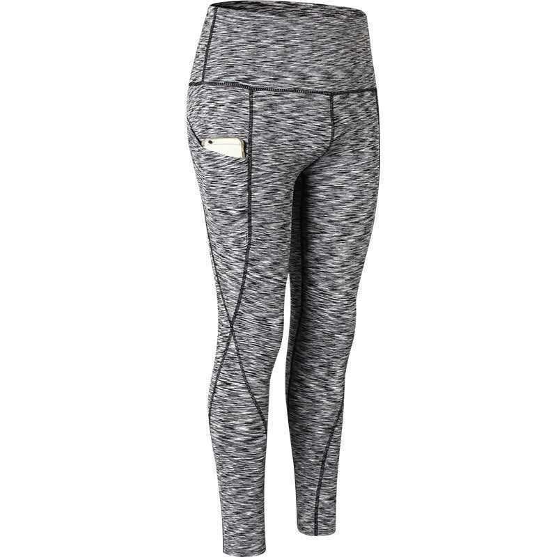 High Waist Running Leggings with Side Pockets for Enhanced Performance