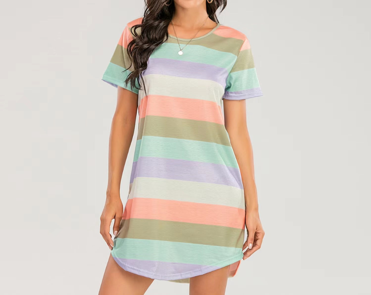 Effortless Summer Print Mini Dress - Casual & Comfortable