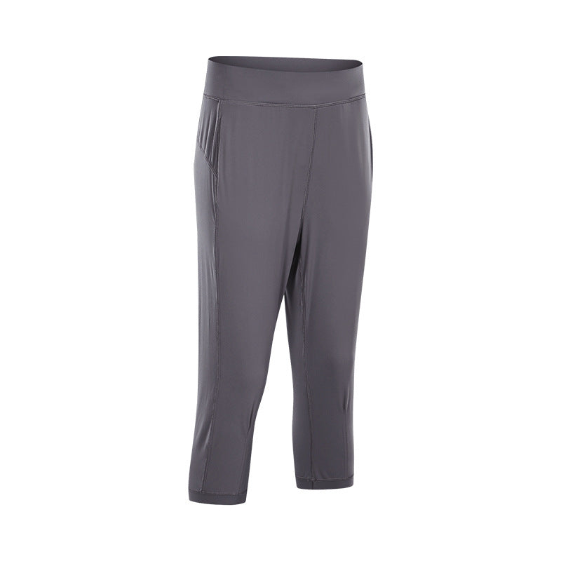 Ariana Vogue Breathable Stretch Cropped Active Pants with Pockets