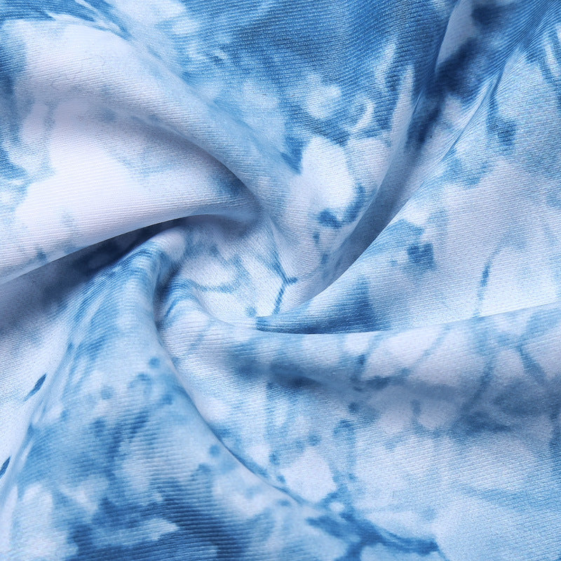 Moisture Wicking High Waisted Printed Fitness Leggings with Side Pockets