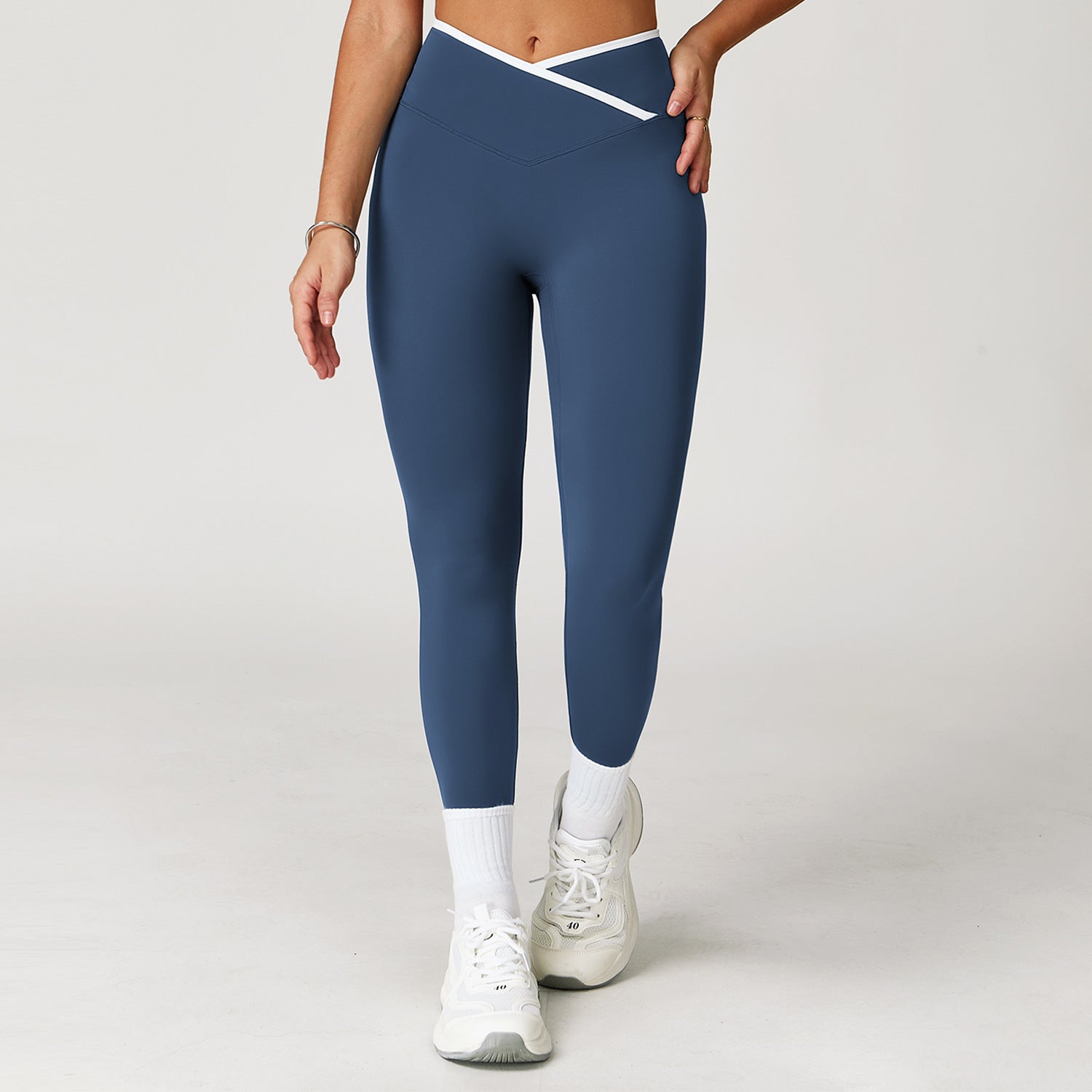 Sculpting Nude Feel High Waisted Crossover Activewear Leggings
