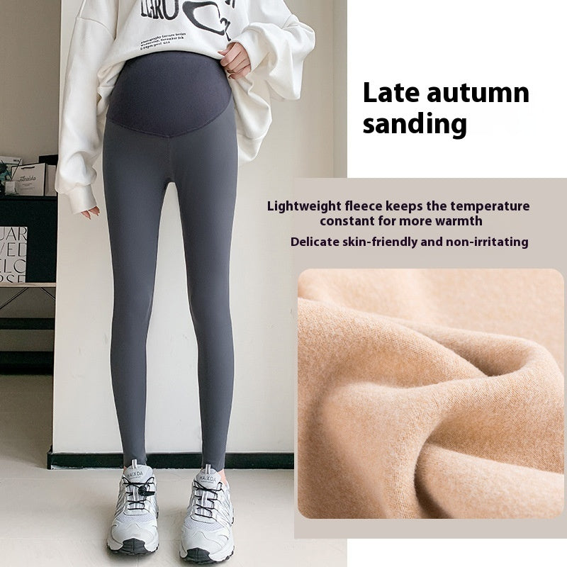 Seamless Honeycomb Maternity Leggings with Belly Support
