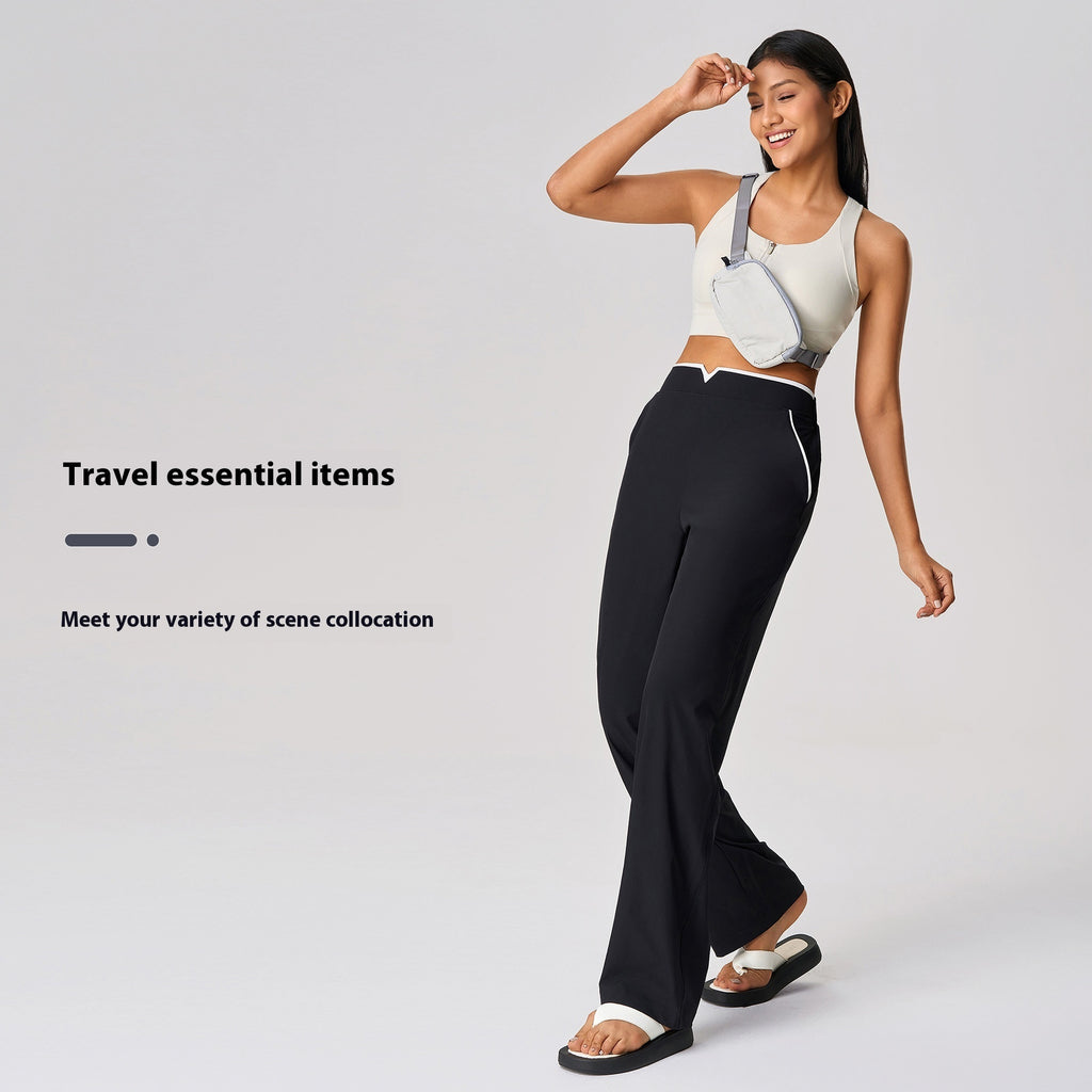 Comfortable Breathable High Waist Wide Leg Activewear Pants for Women