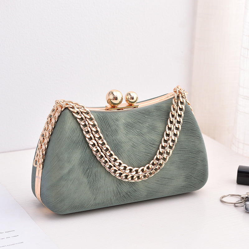 Elegant Chain Crossbody Shoulder Bag for Evening & Party - Chic PU Clutch