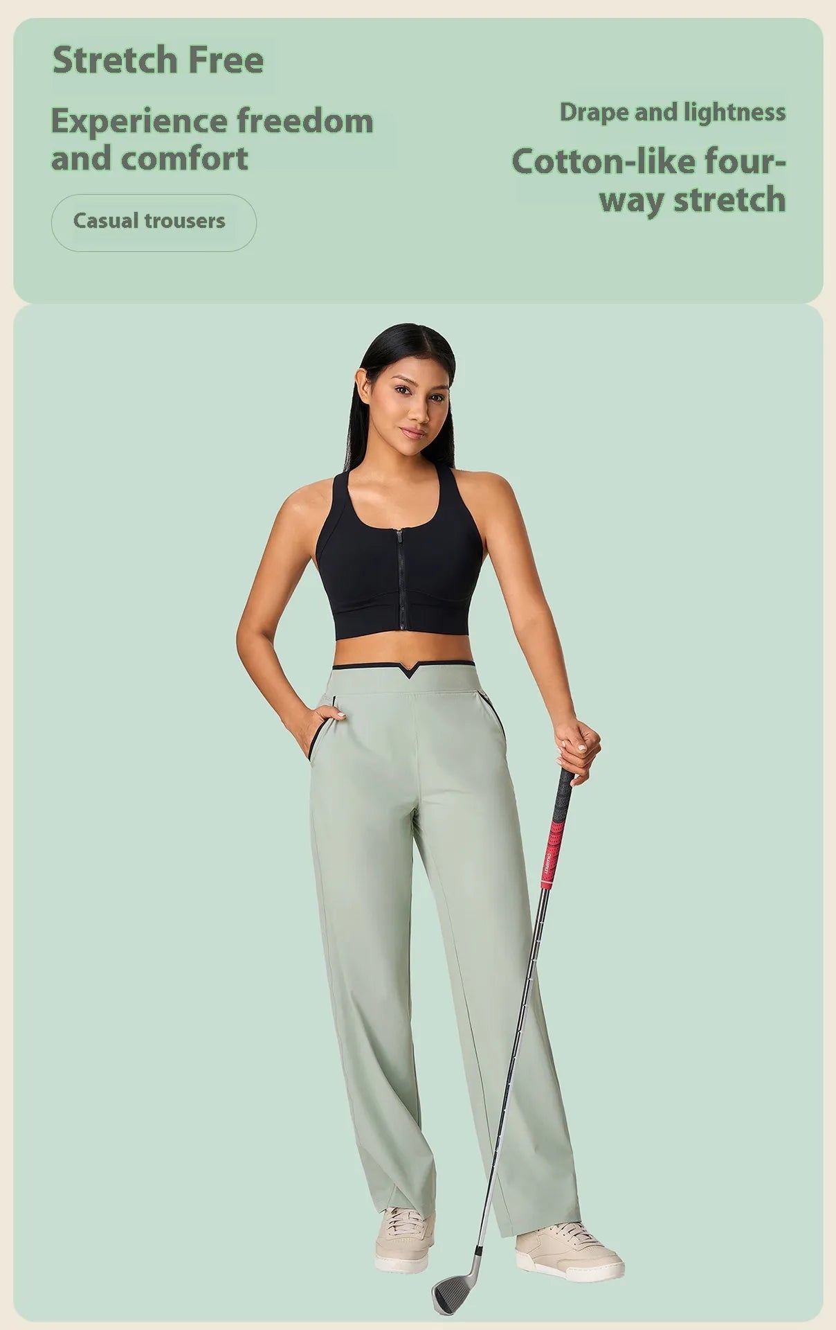 Comfortable Breathable High Waist Wide Leg Activewear Pants for Women
