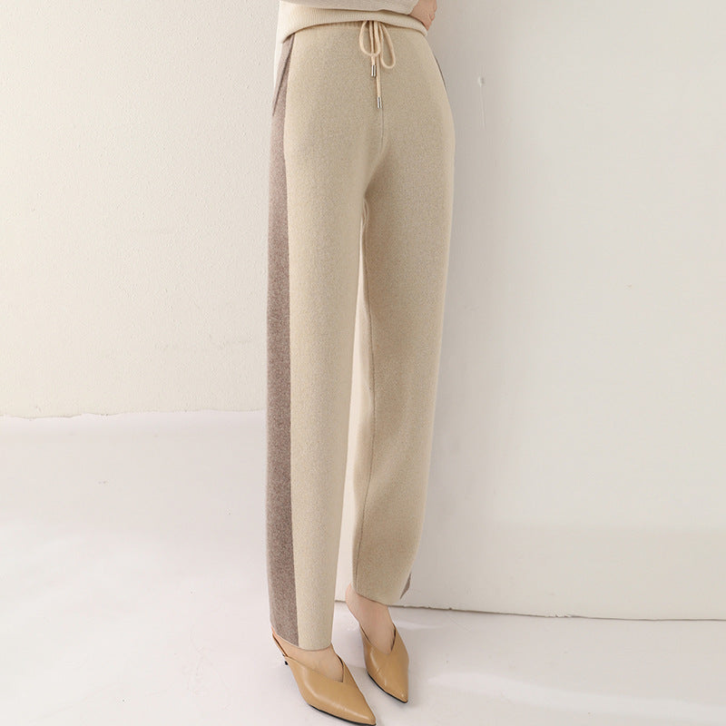 Women's Pure Wool Knit Lounge Pants - Ariana Vogue Comfort