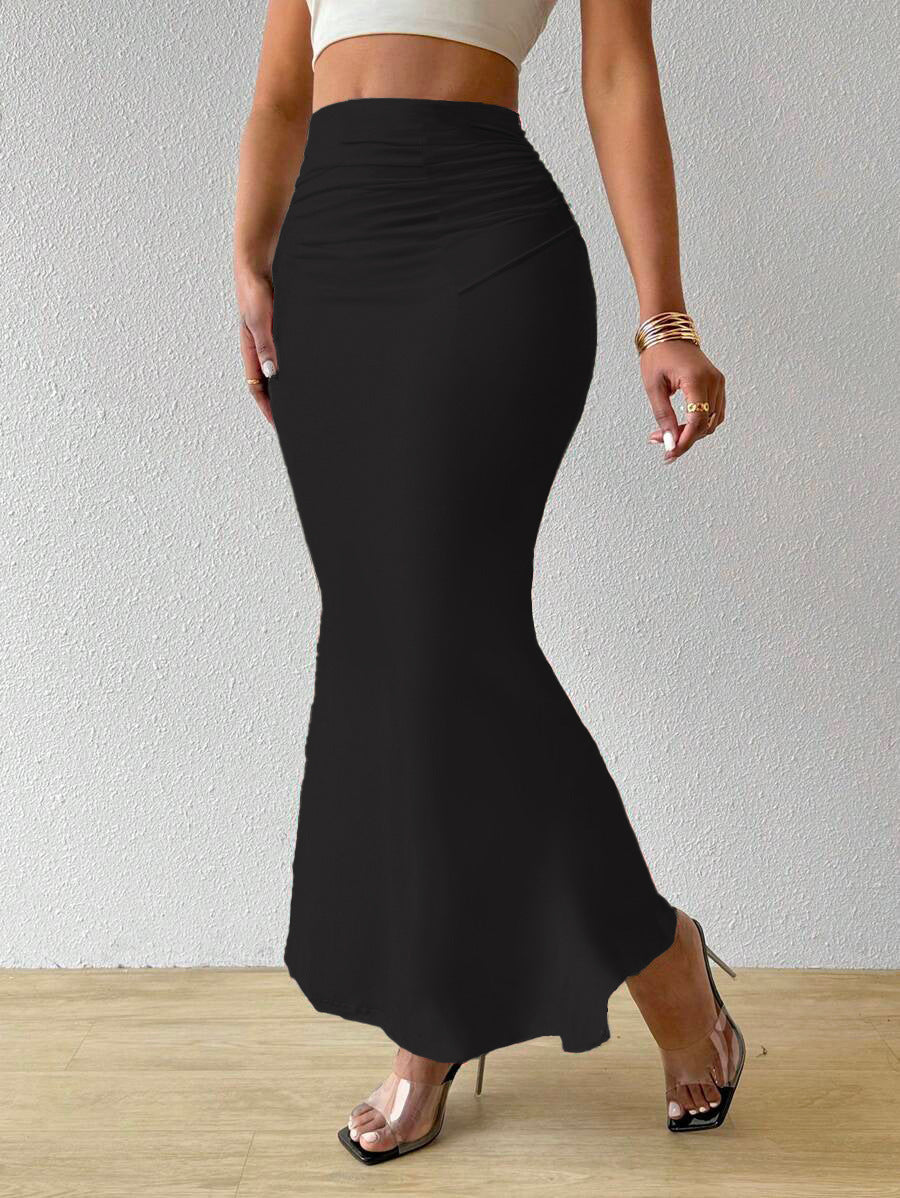 Women's Printed & Solid Midi Skirt - Bodycon Pencil Style