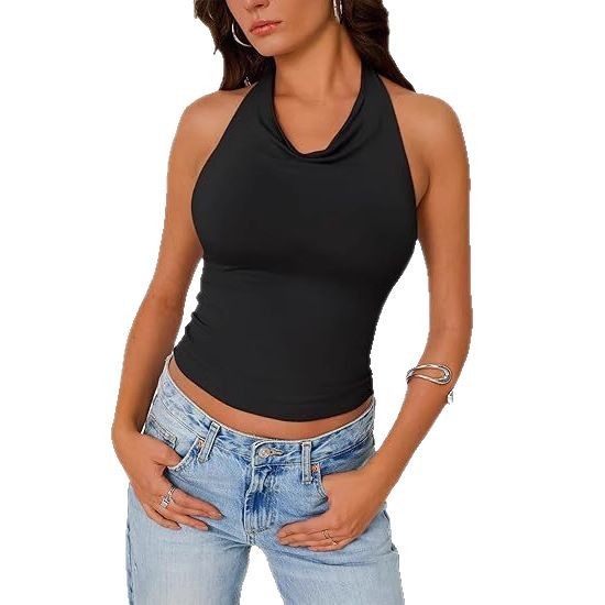Chic Everyday Sleeveless Slim Fit Halter Neck Tank Top