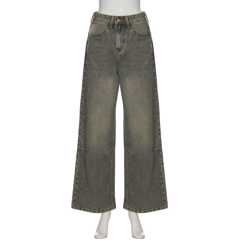 Trendy Gradient Wash Mid-Waist Jeans for Women