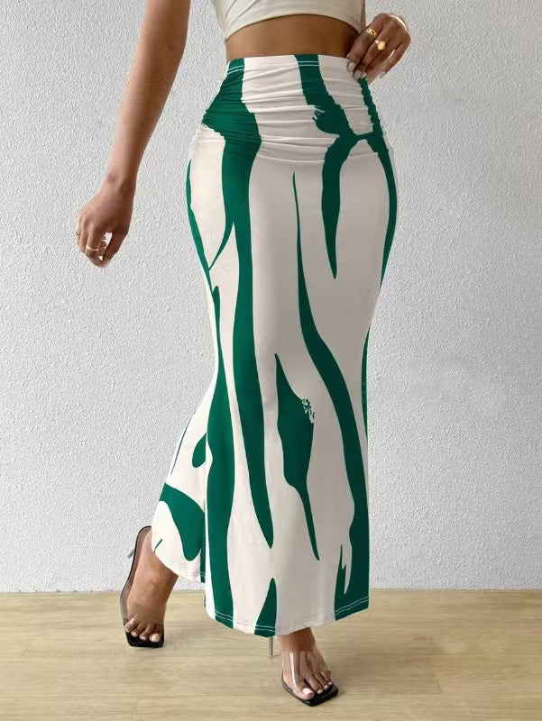 Women's Printed & Solid Midi Skirt - Bodycon Pencil Style