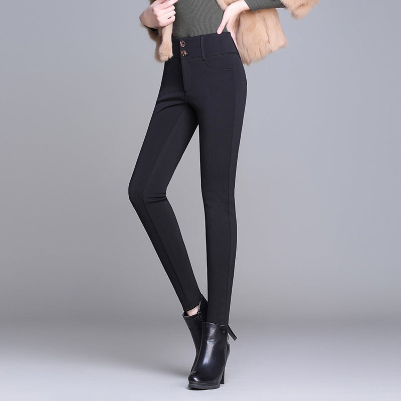 Cozy High Waist Fleece-Lined Leggings - Perfect for Fall & Winter
