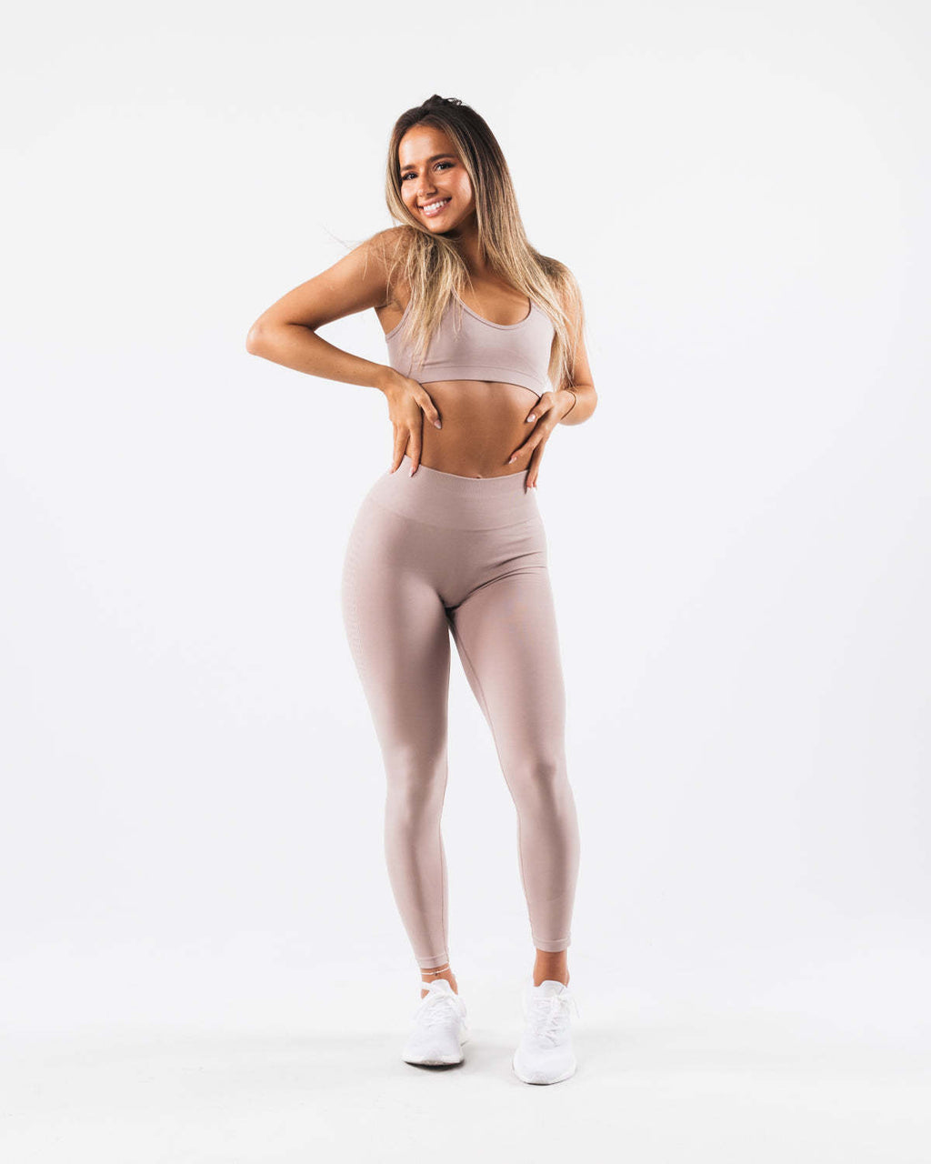 Seamless Ribbed Activewear Set for Women | Yoga Sports Bra & Leggings