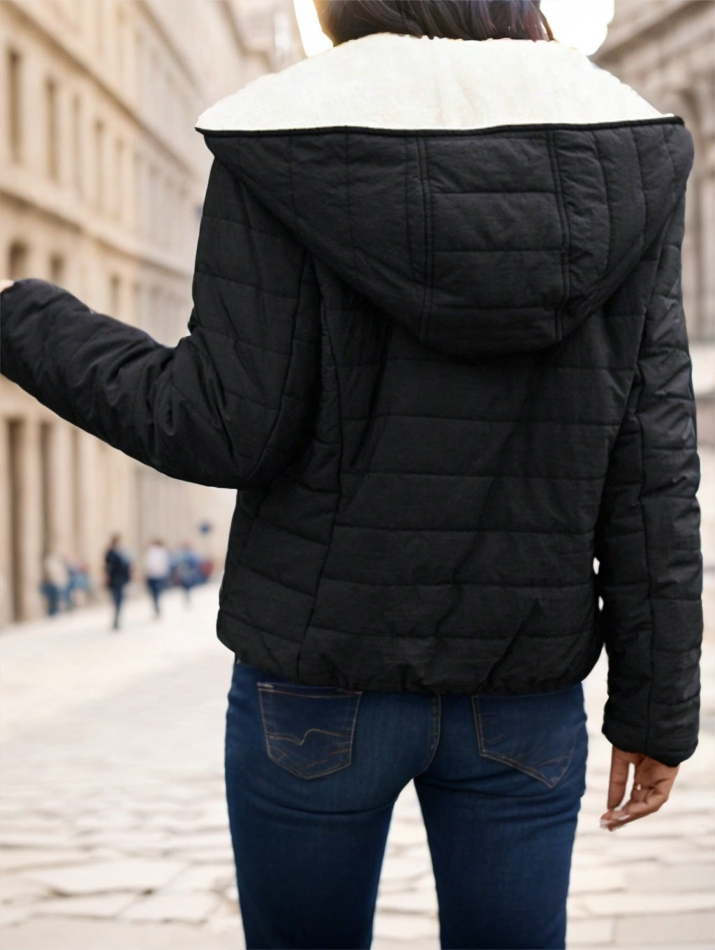 Cozy Everyday Padded Jacket with Plush Hooded Lining