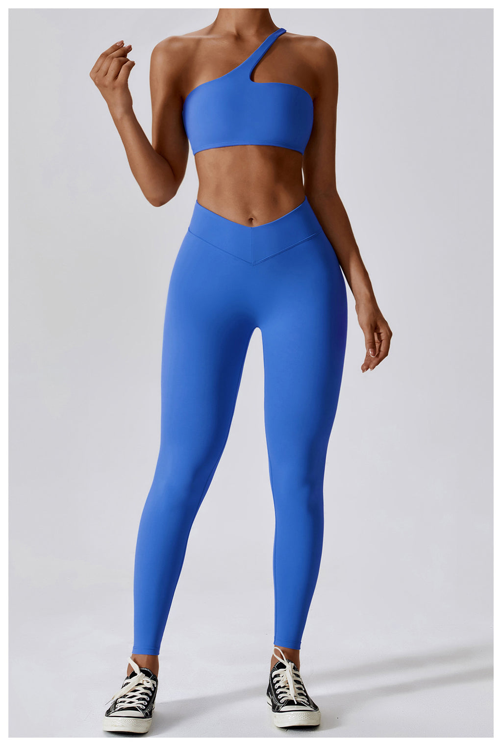 Ariana Vogue Oblique Shoulder Nude Feel Sports Bra - Yoga & Training