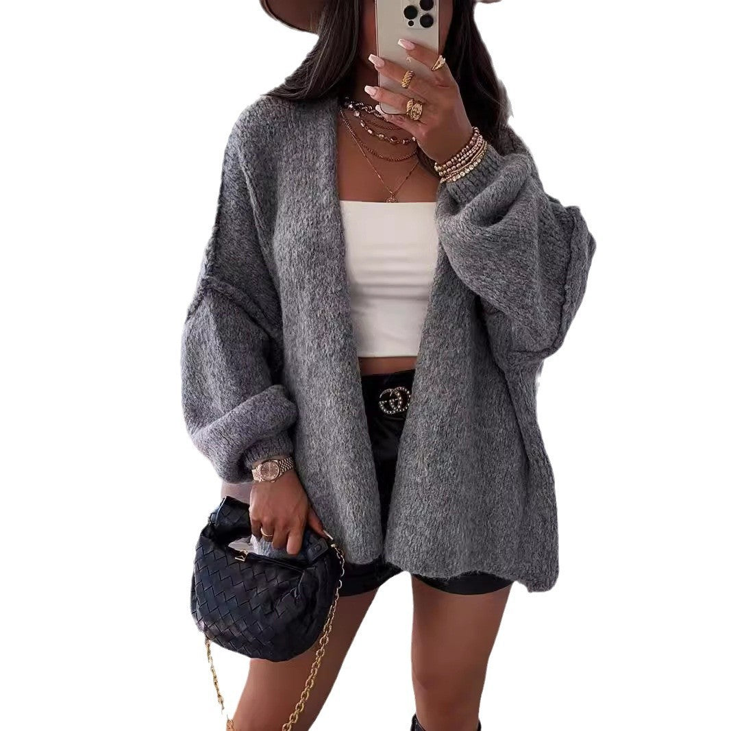 Cozy Loose Knit Open Front Cardigan Sweater for Effortless Layering