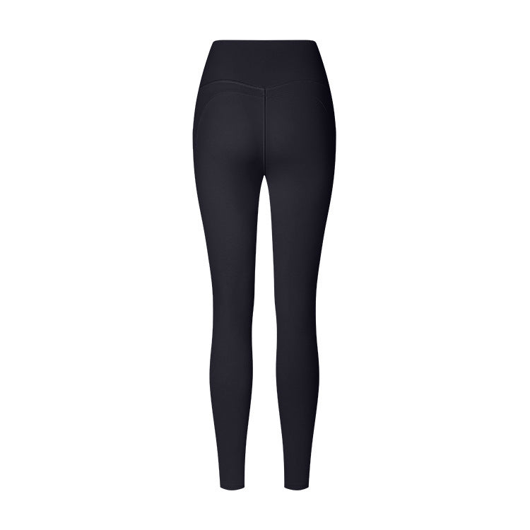 High Waist Brushed Fabric Fitness Leggings for Yoga and Training