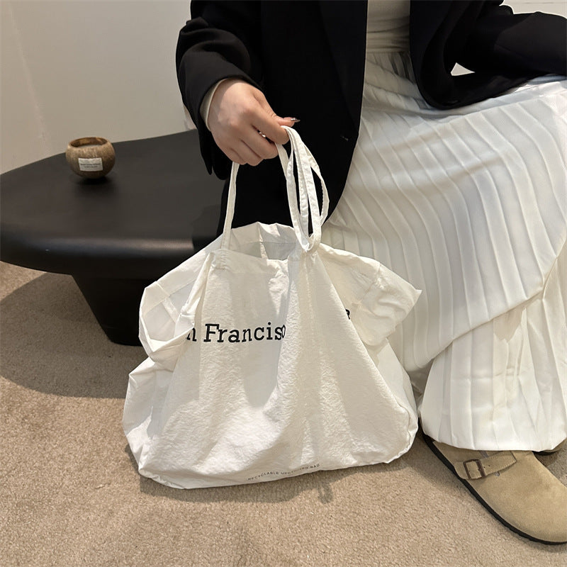 Fashion Letter Print Large Capacity Tote Bag for Daily Style